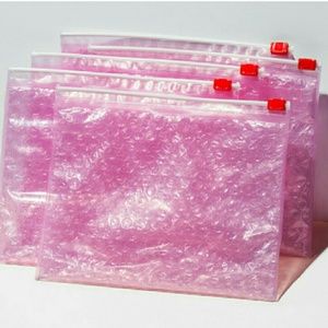 Two glossier bubble pouches